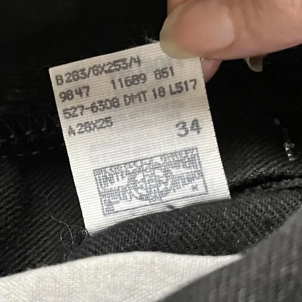 Lee Pipes Jeans Youth Medium Black Double Black Wide Leg Carpenter Y2K Skate